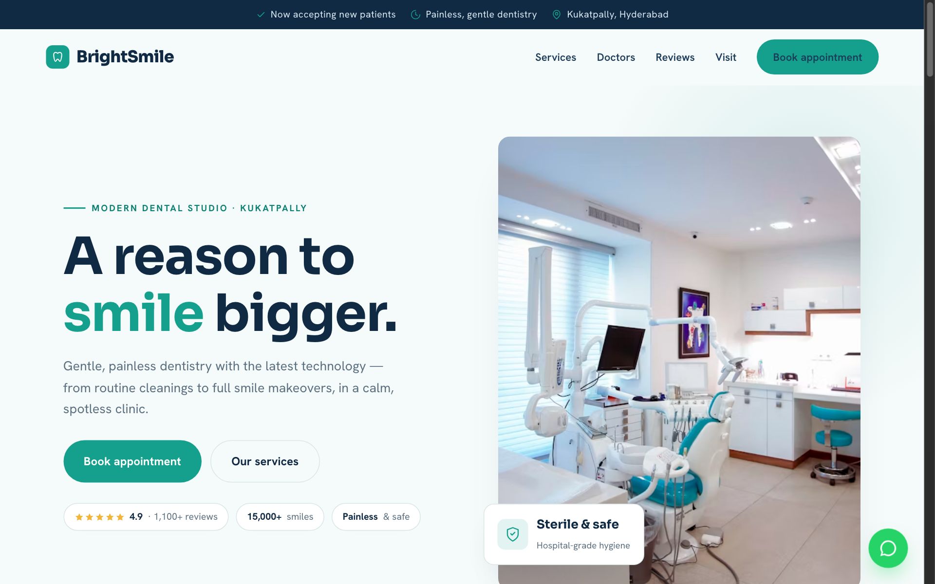 BrightSmile Dental website preview