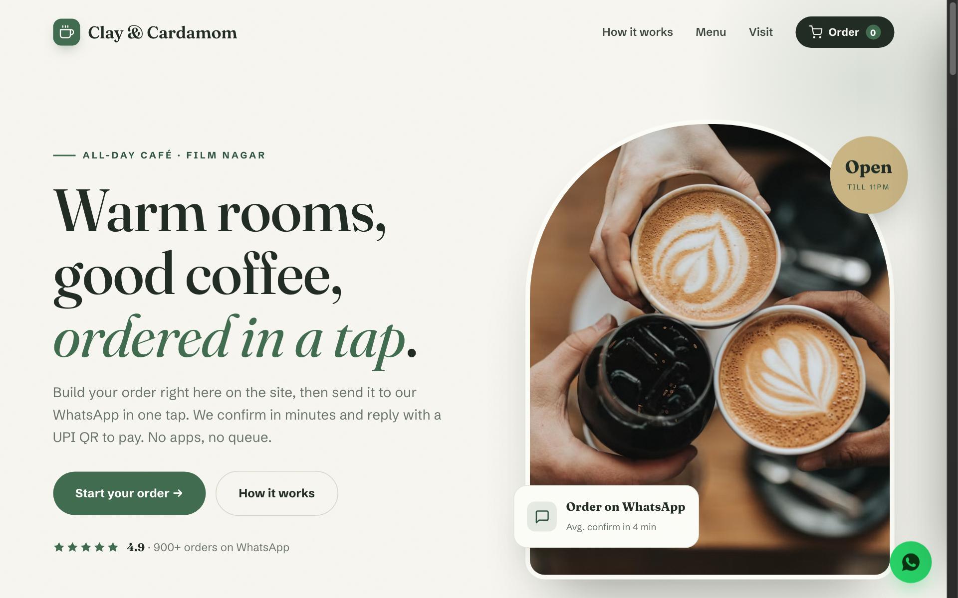Clay & Cardamom website preview